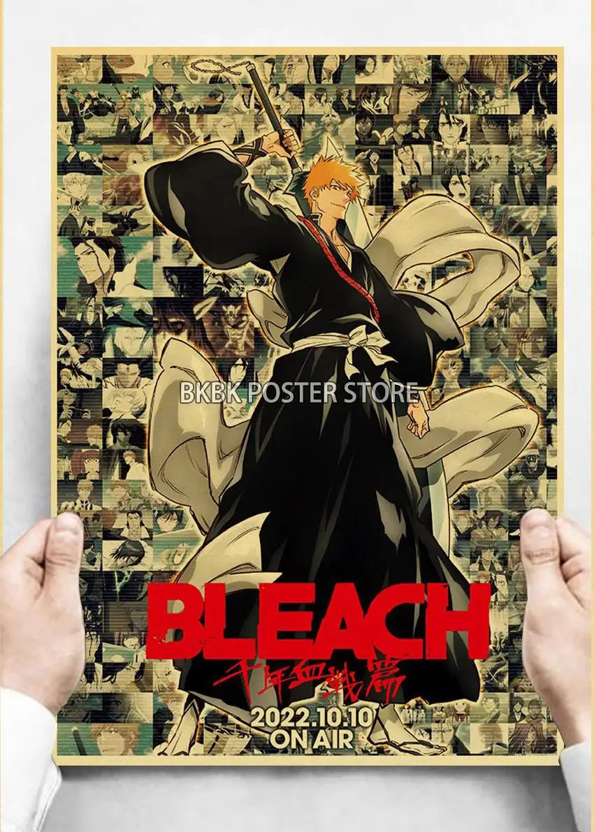 Japanese Anime Bleach ThousandYear Blood War Wall Art Poster  Coffee Boy Bedroom Decor Home Gift Prints Store Art Painting Wall