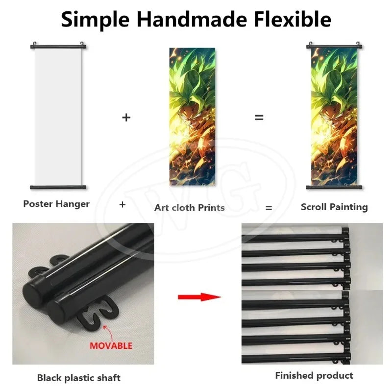 Dragon Ball Anime Poster Sun Wukong Home Decoration Kakarote Buo Wall Hanging Art Badok Scroll Painting Picture Saiya Wallpaper