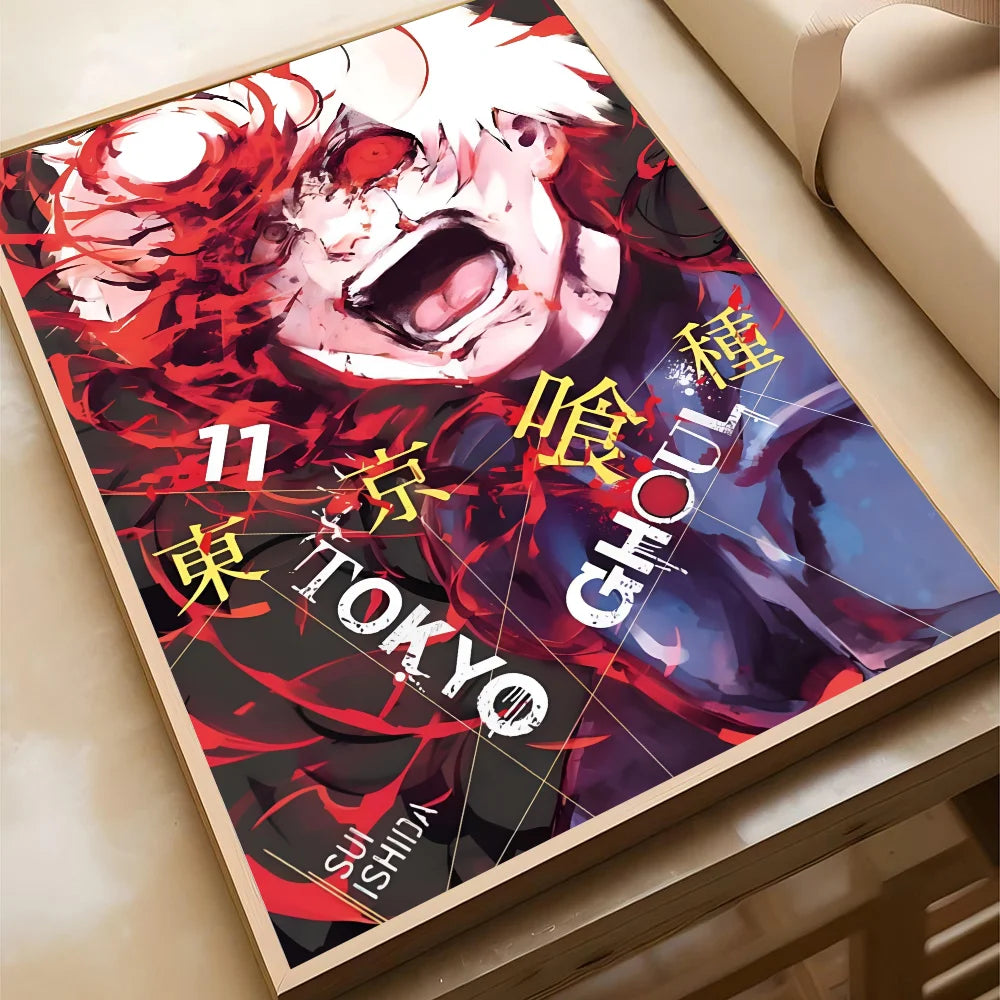 Anime Tokyo Ghoul Poster Poster Paper Print Home Living Room Bedroom Entrance Bar Cafe Art Painting Decoration