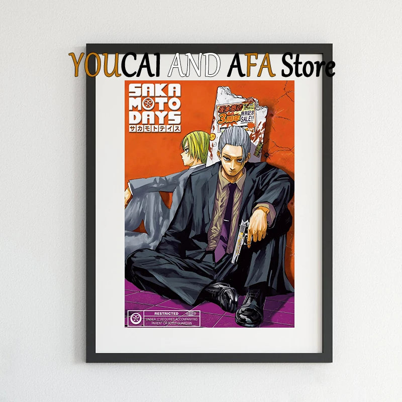 Sakamoto Days New Manga Anime Poster Canvas Painting Gaming Room Home Aesthetic Decor Sakamoto Days Anime Poster Manga Wall Art