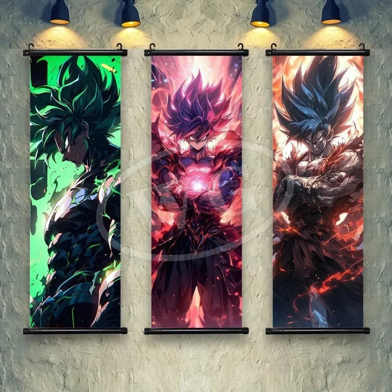 Dragon Ball Anime Poster Sun Wukong Home Decoration Kakarote Buo Wall Hanging Art Badok Scroll Painting Picture Saiya Wallpaper