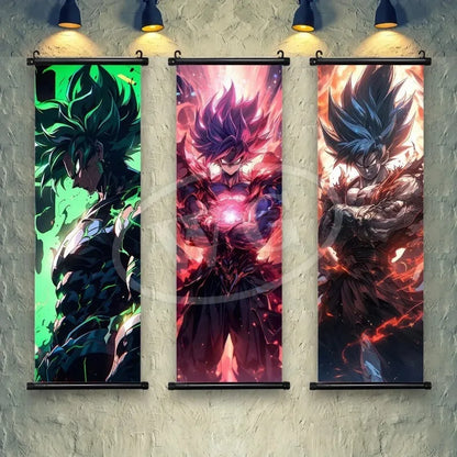 Dragon Ball Anime Poster Sun Wukong Home Decoration Kakarote Buo Wall Hanging Art Badok Scroll Painting Picture Saiya Wallpaper
