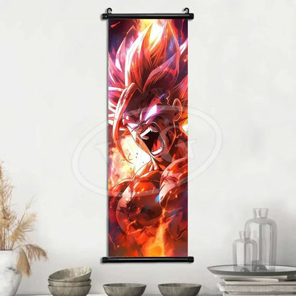 Dragon Ball Anime Poster Sun Wukong Home Decoration Kakarote Buo Wall Hanging Art Badok Scroll Painting Picture Saiya Wallpaper