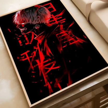 Anime Tokyo Ghoul Poster Poster Paper Print Home Living Room Bedroom Entrance Bar Cafe Art Painting Decoration