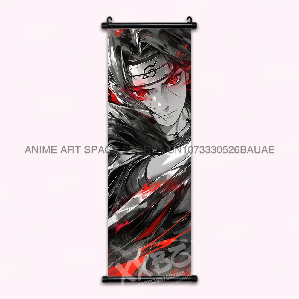 Anime Naruto Hanging Painting Hatake Kakashi Wall Art Scrolls Picture Uchiha Sasuke Home Decor Canvas Poster Haruno Sakura Mural