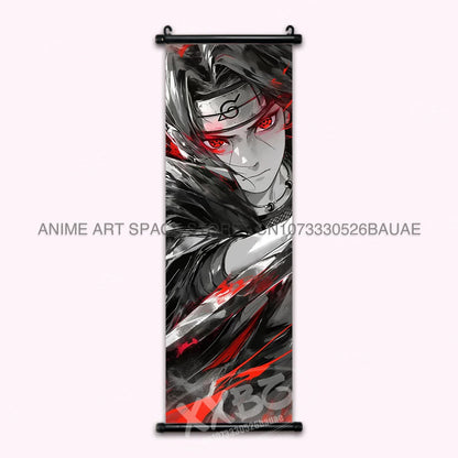 Anime Naruto Hanging Painting Hatake Kakashi Wall Art Scrolls Picture Uchiha Sasuke Home Decor Canvas Poster Haruno Sakura Mural