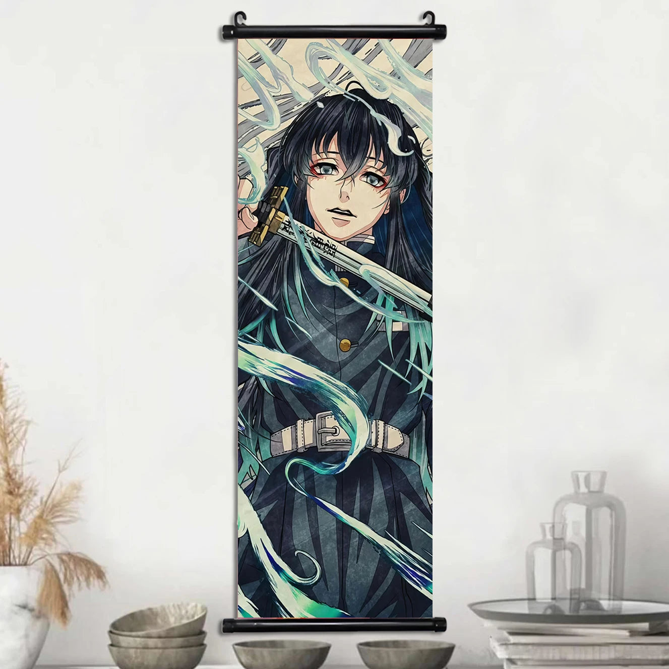 Demon Slayer Wallpaper Comic Poster Wall Artwork Print Anime Hanging Scroll Hashira Home Decoration Art Canvas Painting Kid Gift