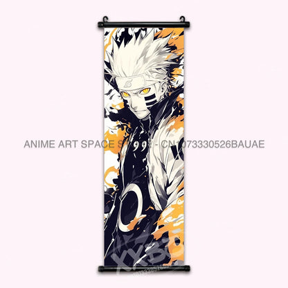 Anime Naruto Hanging Painting Hatake Kakashi Wall Art Scrolls Picture Uchiha Sasuke Home Decor Canvas Poster Haruno Sakura Mural