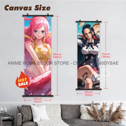 One Piece Posters Monkey D. Luffy Scrolls Pictures Vinsmoke Sanji Roronoa Anime Home Decor Zoro Hanging Painting Wall Art Shanks