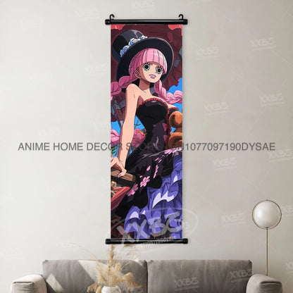 One Piece Posters Monkey D. Luffy Scrolls Pictures Vinsmoke Sanji Roronoa Anime Home Decor Zoro Hanging Painting Wall Art Shanks