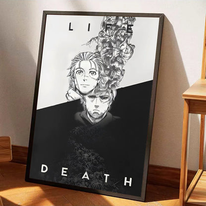 Cool V-Vinland S-Saga Anime Classic Movie Posters Whitepaper Sticker DIY Room Bar Cafe Aesthetic Art Wall Painting