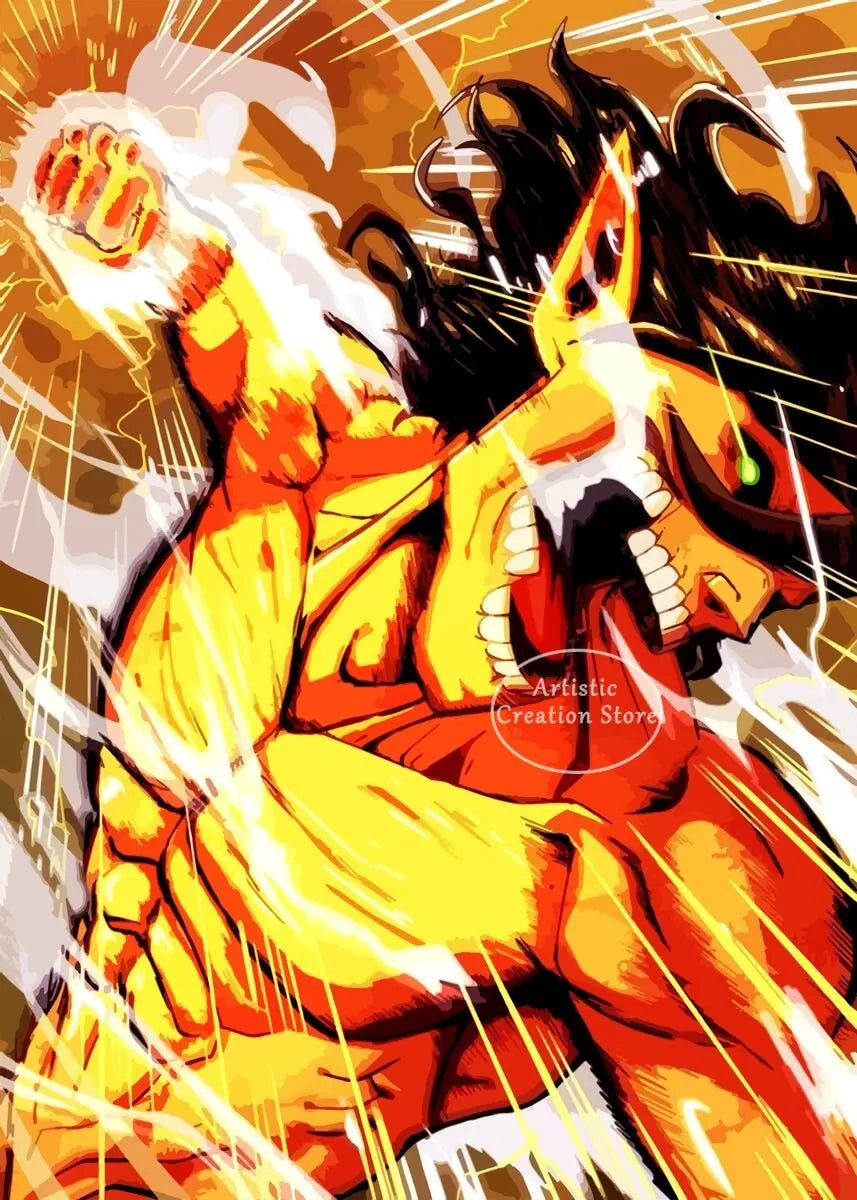 Attack on Titan  Canvas Art Poster  Anime Wall Decor for Bedroom Game Room