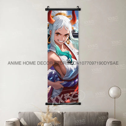 One Piece Posters Monkey D. Luffy Scrolls Pictures Vinsmoke Sanji Roronoa Anime Home Decor Zoro Hanging Painting Wall Art Shanks