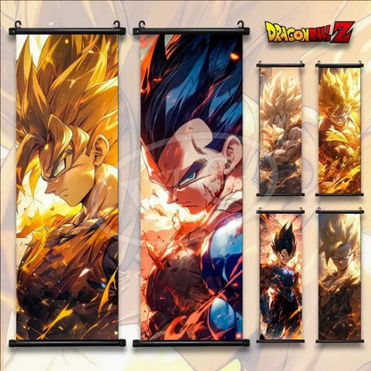 Dragon Ball Anime Poster Sun Wukong Home Decoration Kakarote Buo Wall Hanging Art Badok Scroll Painting Picture Saiya Wallpaper
