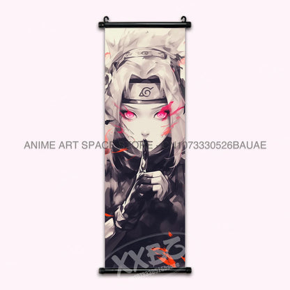 Anime Naruto Hanging Painting Hatake Kakashi Wall Art Scrolls Picture Uchiha Sasuke Home Decor Canvas Poster Haruno Sakura Mural