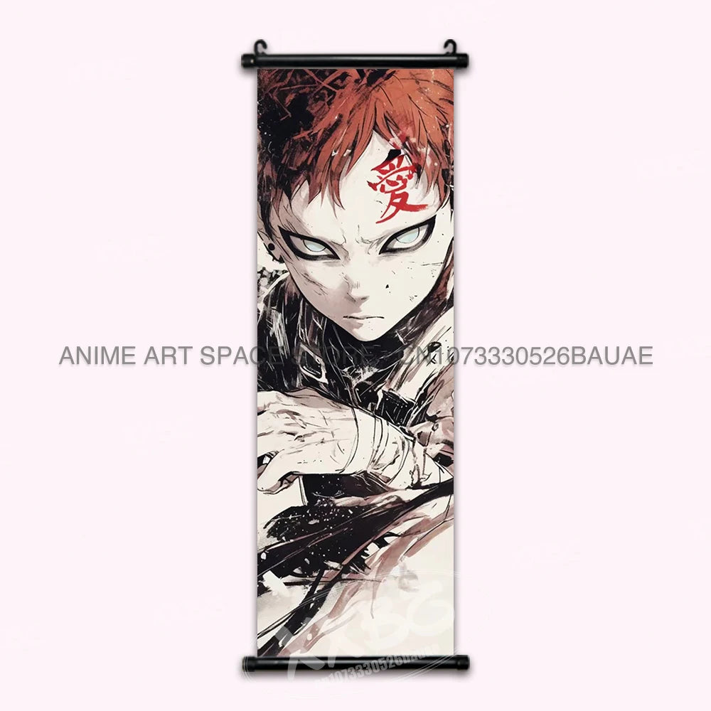 Anime Naruto Hanging Painting Hatake Kakashi Wall Art Scrolls Picture Uchiha Sasuke Home Decor Canvas Poster Haruno Sakura Mural