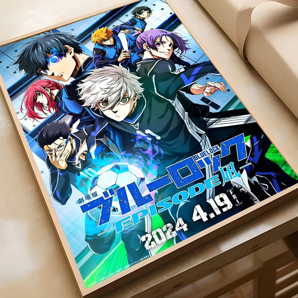 Anime Blue Lock Poster Poster Paper Print Home Living Room Bedroom Entrance Bar Cafe Art Painting Decoration