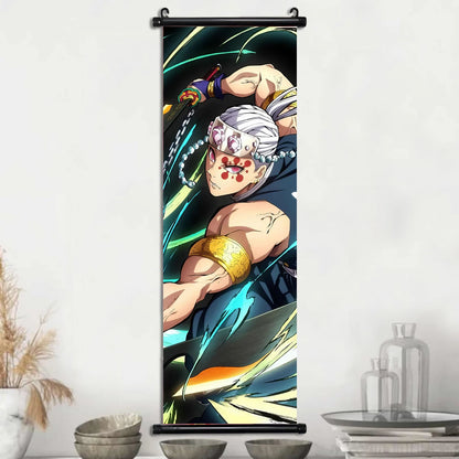 Demon Slayer Wallpaper Comic Poster Wall Artwork Print Anime Hanging Scroll Hashira Home Decoration Art Canvas Painting Kid Gift