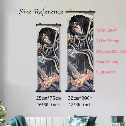 Demon Slayer Wallpaper Comic Poster Wall Artwork Print Anime Hanging Scroll Hashira Home Decoration Art Canvas Painting Kid Gift