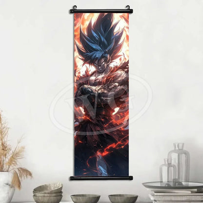 Dragon Ball Anime Poster Sun Wukong Home Decoration Kakarote Buo Wall Hanging Art Badok Scroll Painting Picture Saiya Wallpaper