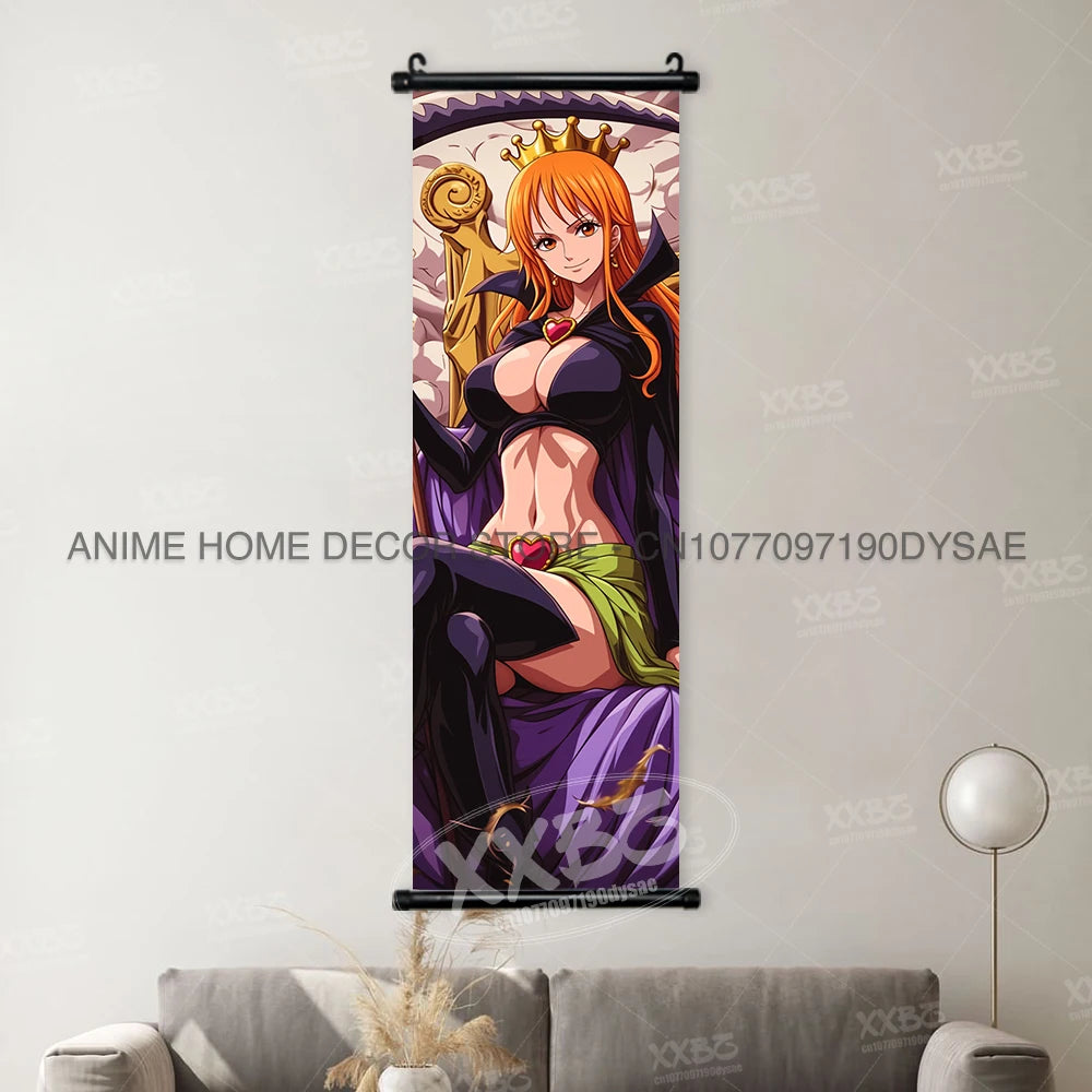 One Piece Posters Monkey D. Luffy Scrolls Pictures Vinsmoke Sanji Roronoa Anime Home Decor Zoro Hanging Painting Wall Art Shanks