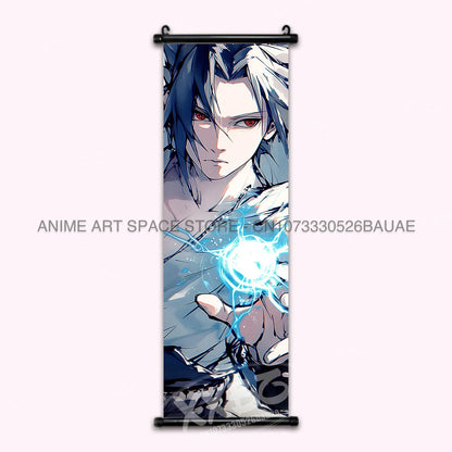 Anime Naruto Hanging Painting Hatake Kakashi Wall Art Scrolls Picture Uchiha Sasuke Home Decor Canvas Poster Haruno Sakura Mural