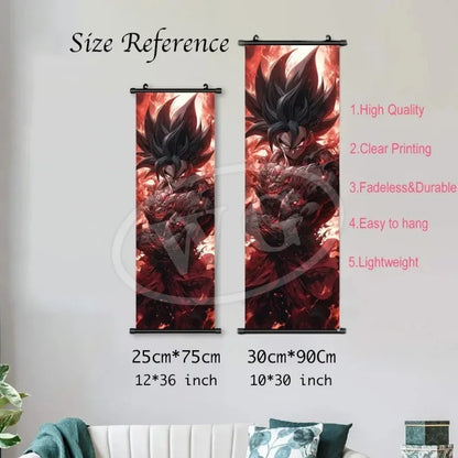 Dragon Ball Anime Poster Sun Wukong Home Decoration Kakarote Buo Wall Hanging Art Badok Scroll Painting Picture Saiya Wallpaper