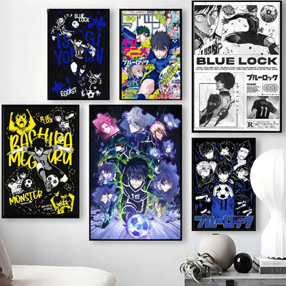 Anime Blue Lock Poster Poster Paper Print Home Living Room Bedroom Entrance Bar Cafe Art Painting Decoration
