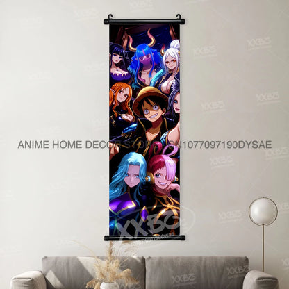One Piece Posters Monkey D. Luffy Scrolls Pictures Vinsmoke Sanji Roronoa Anime Home Decor Zoro Hanging Painting Wall Art Shanks