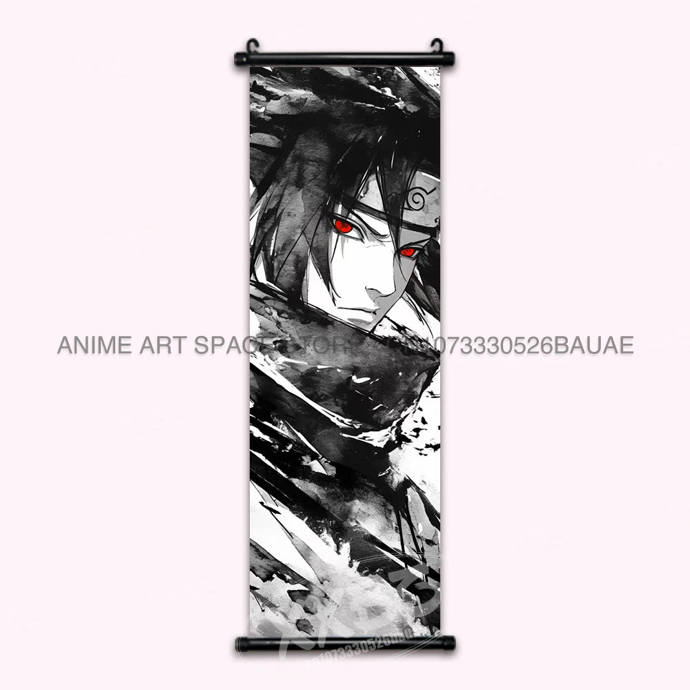 Anime Naruto Hanging Painting Hatake Kakashi Wall Art Scrolls Picture Uchiha Sasuke Home Decor Canvas Poster Haruno Sakura Mural