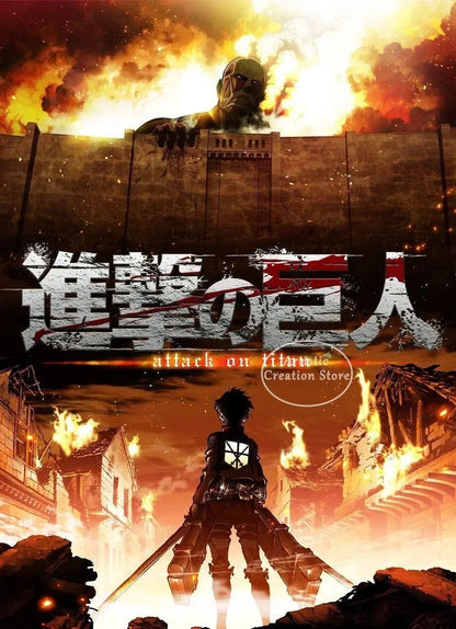 Attack on Titan  Canvas Art Poster  Anime Wall Decor for Bedroom Game Room
