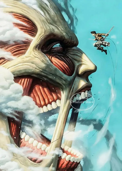 Attack on Titan  Canvas Art Poster  Anime Wall Decor for Bedroom Game Room