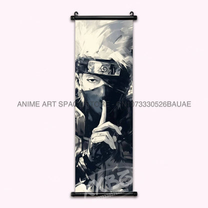 Anime Naruto Hanging Painting Hatake Kakashi Wall Art Scrolls Picture Uchiha Sasuke Home Decor Canvas Poster Haruno Sakura Mural
