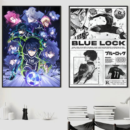 Anime Blue Lock Poster Poster Paper Print Home Living Room Bedroom Entrance Bar Cafe Art Painting Decoration
