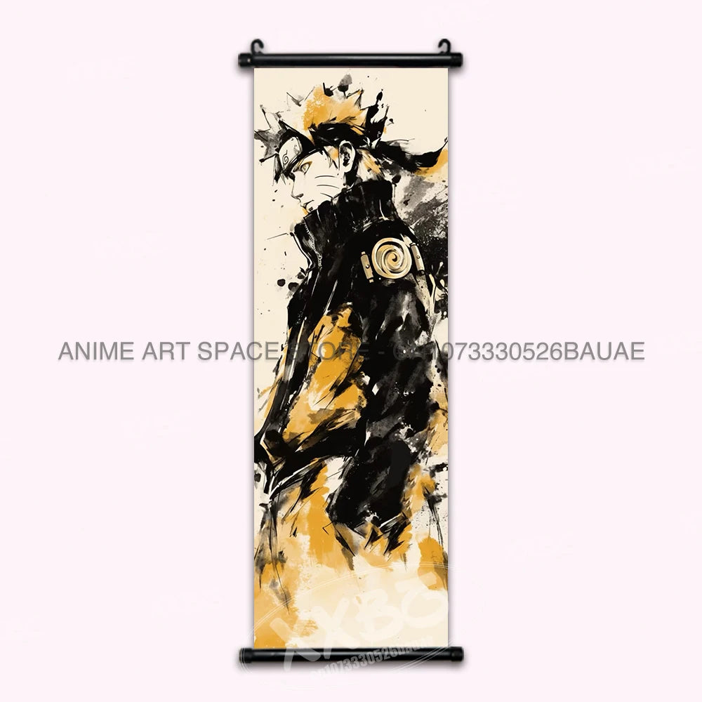 Anime Naruto Hanging Painting Hatake Kakashi Wall Art Scrolls Picture Uchiha Sasuke Home Decor Canvas Poster Haruno Sakura Mural