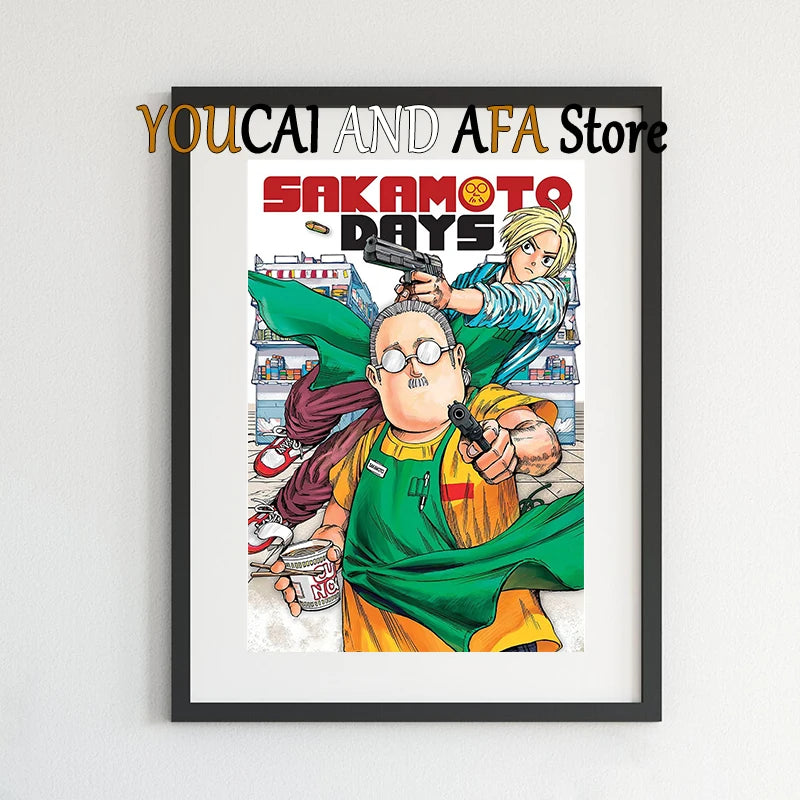 Sakamoto Days New Manga Anime Poster Canvas Painting Gaming Room Home Aesthetic Decor Sakamoto Days Anime Poster Manga Wall Art