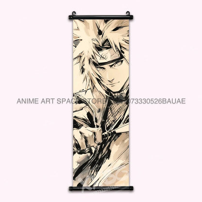 Anime Naruto Hanging Painting Hatake Kakashi Wall Art Scrolls Picture Uchiha Sasuke Home Decor Canvas Poster Haruno Sakura Mural