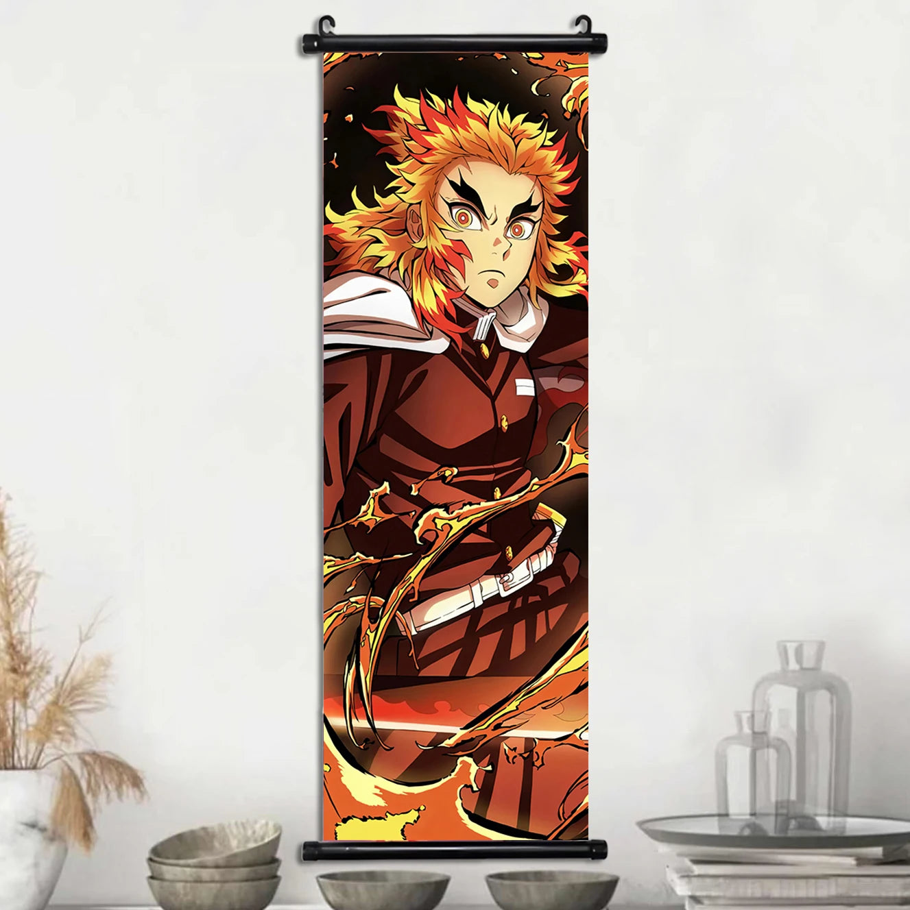 Demon Slayer Wallpaper Comic Poster Wall Artwork Print Anime Hanging Scroll Hashira Home Decoration Art Canvas Painting Kid Gift