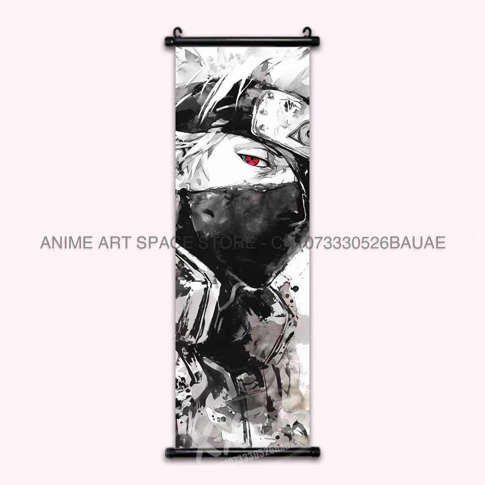 Anime Naruto Hanging Painting Hatake Kakashi Wall Art Scrolls Picture Uchiha Sasuke Home Decor Canvas Poster Haruno Sakura Mural