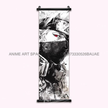 Anime Naruto Hanging Painting Hatake Kakashi Wall Art Scrolls Picture Uchiha Sasuke Home Decor Canvas Poster Haruno Sakura Mural