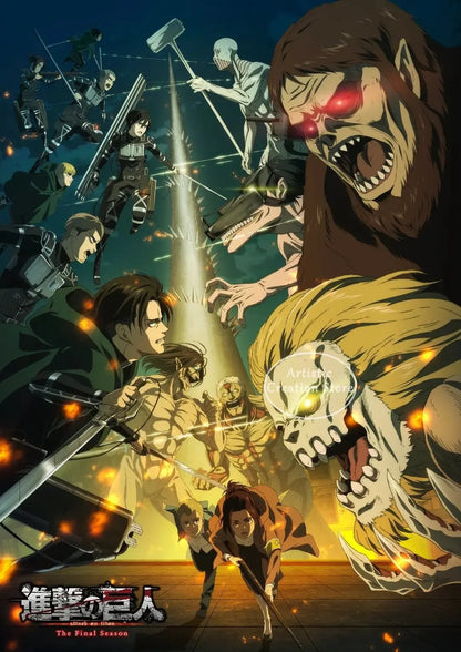 Attack on Titan  Canvas Art Poster  Anime Wall Decor for Bedroom Game Room