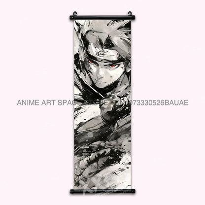Anime Naruto Hanging Painting Hatake Kakashi Wall Art Scrolls Picture Uchiha Sasuke Home Decor Canvas Poster Haruno Sakura Mural