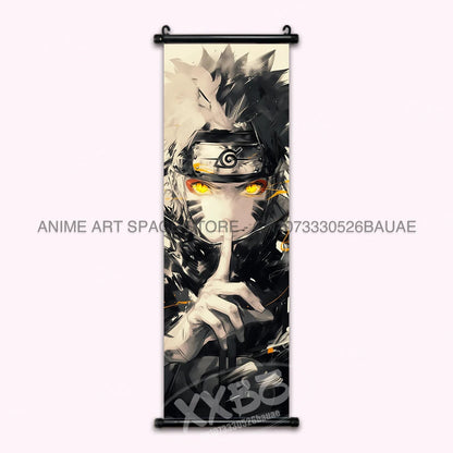 Anime Naruto Hanging Painting Hatake Kakashi Wall Art Scrolls Picture Uchiha Sasuke Home Decor Canvas Poster Haruno Sakura Mural
