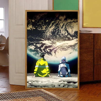 Anime C-Cyberpunk E-Edgerunners Poster Self Adhesive Painting Living Room Office Decoration Bedroom Home Wall Sticker Prints
