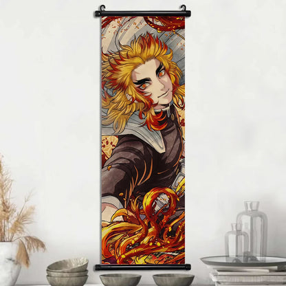 Demon Slayer Wallpaper Comic Poster Wall Artwork Print Anime Hanging Scroll Hashira Home Decoration Art Canvas Painting Kid Gift