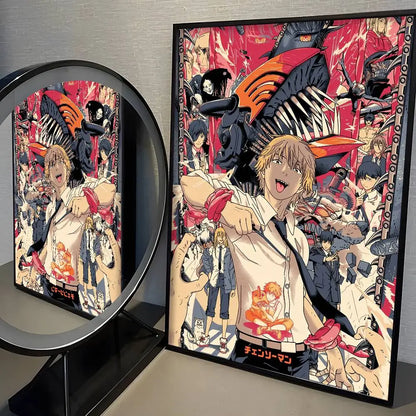 Anime C-Chainsaw Man Poster High Quality Print Home Decor Wall Art Mural Room Bar Decoration