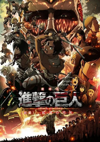 Attack on Titan  Canvas Art Poster  Anime Wall Decor for Bedroom Game Room