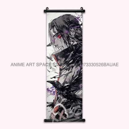 Anime Naruto Hanging Painting Hatake Kakashi Wall Art Scrolls Picture Uchiha Sasuke Home Decor Canvas Poster Haruno Sakura Mural