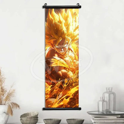 Dragon Ball Anime Poster Sun Wukong Home Decoration Kakarote Buo Wall Hanging Art Badok Scroll Painting Picture Saiya Wallpaper