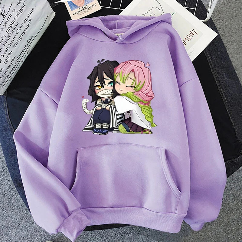 Demon Slayer - Hoodies (Obanai Iguro + Mitsuri Kanroji)